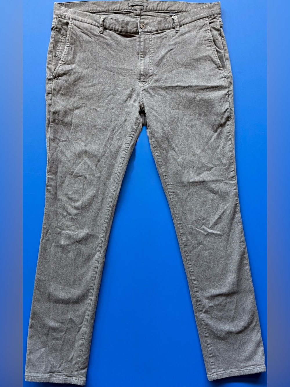 John Varvatos Men’s 38 Gray Stretch Pants Skull Hardware Made in Portugal 🇵🇹